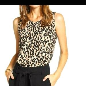 NFS NWT Halogen Cheetah tank top Size M
